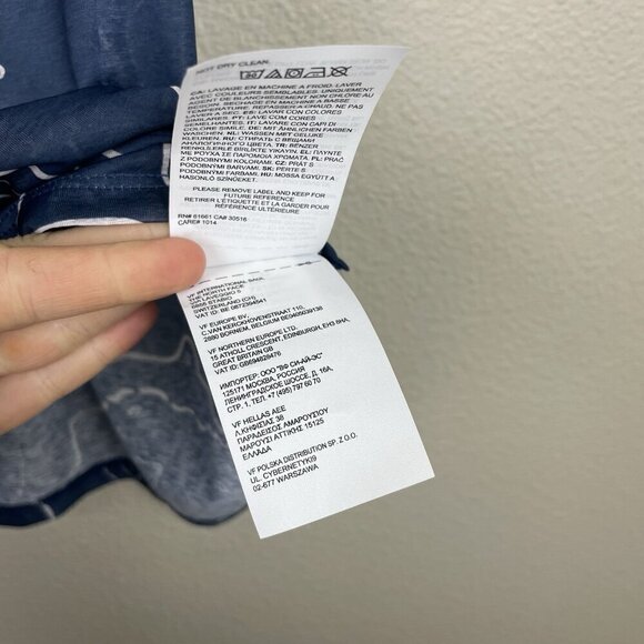 The North Face Women's Medium Sunriser Blue Map Trail Print Short Sleeve T-Shirt - Picture 9 of 13